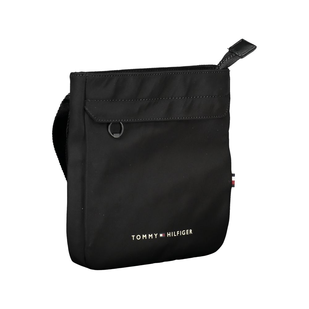 Tommy Hilfiger Black Recycled Polyester Shoulder Bag