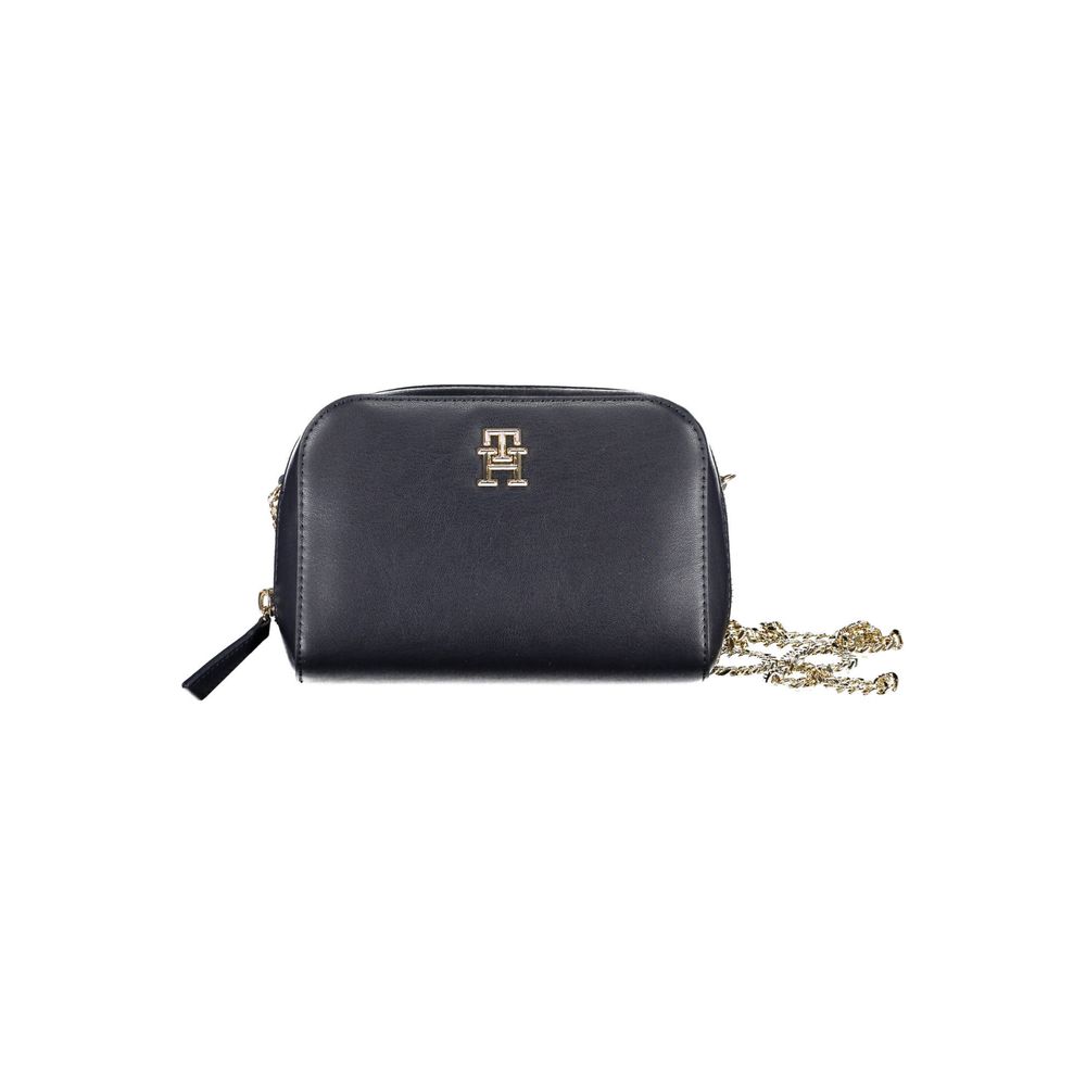 Tommy Hilfiger Blue Polyurethane Chain Shoulder Bag