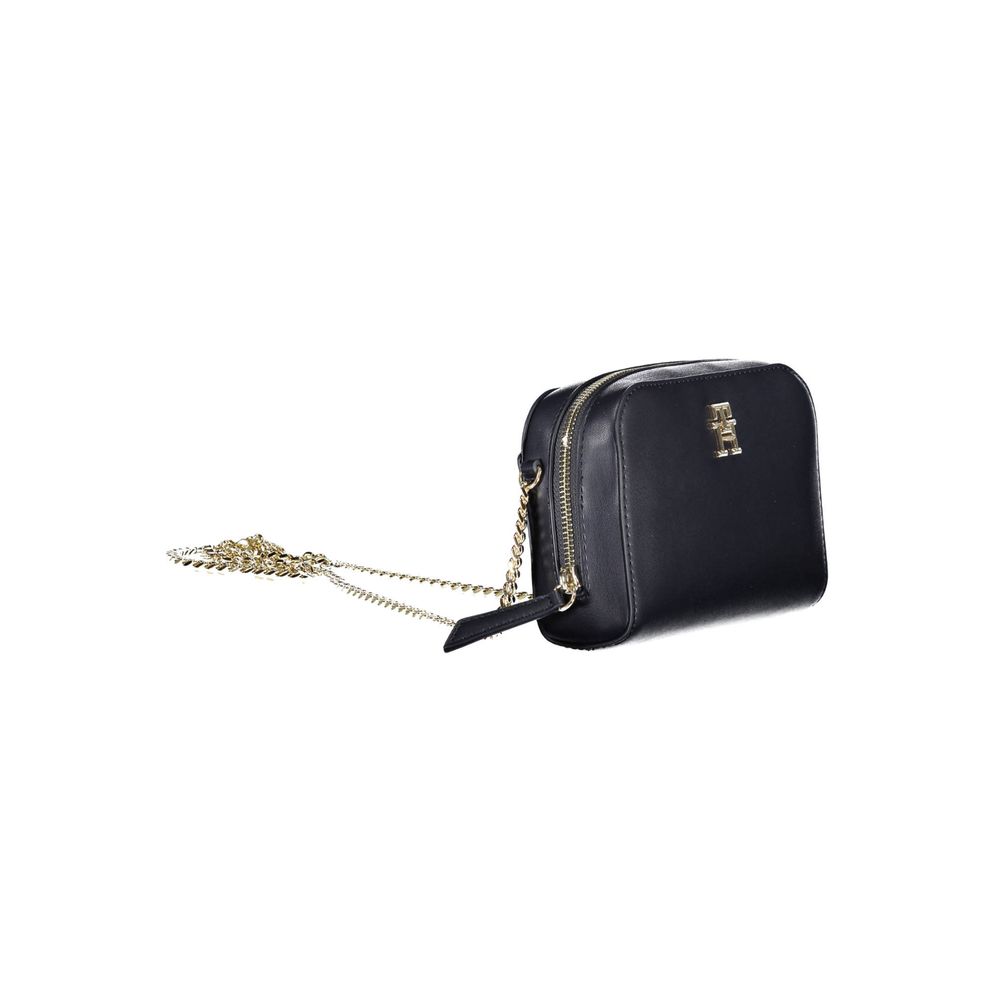 Tommy Hilfiger Blue Polyurethane Chain Shoulder Bag