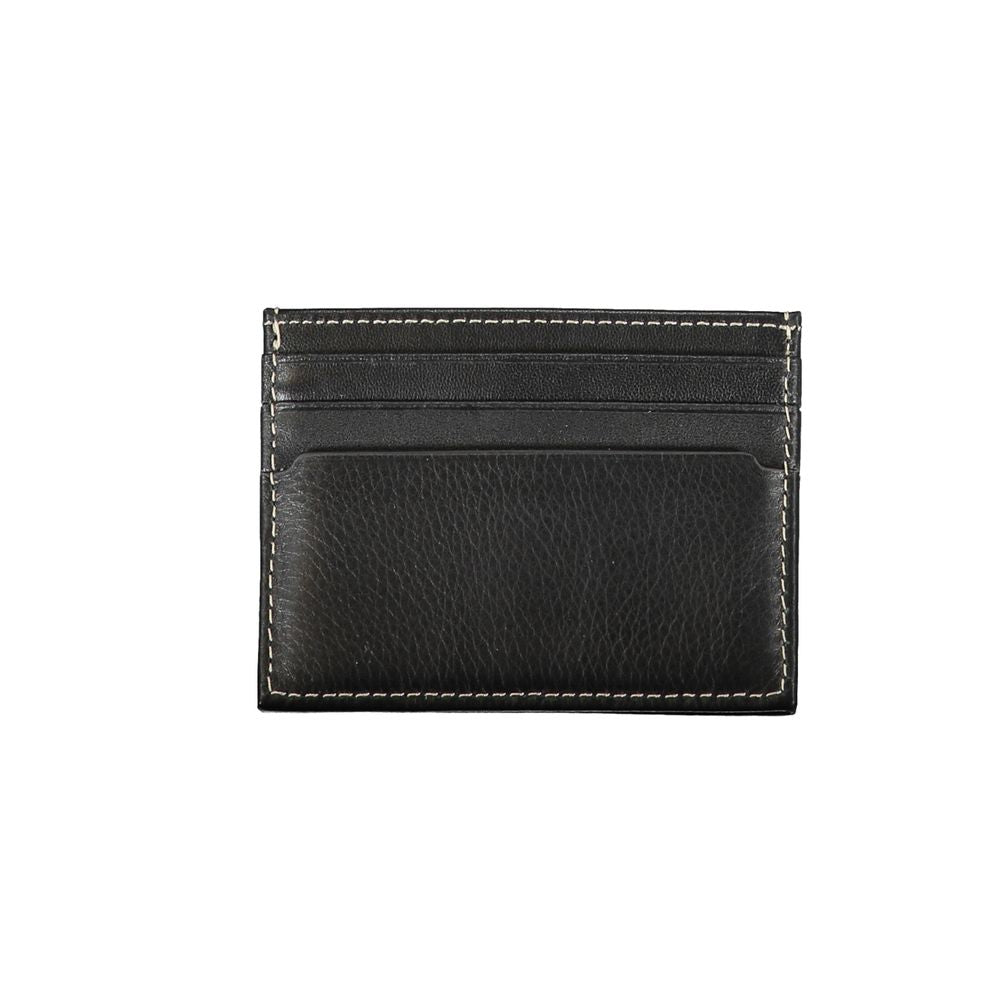 Tommy Hilfiger Black Leather Wallet Holder