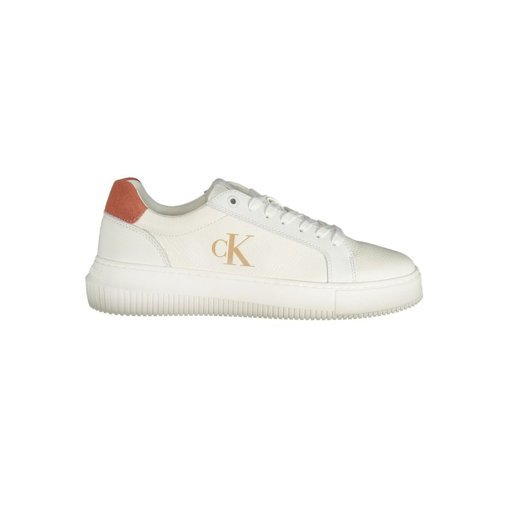 Calvin Klein White Polyurethane Sneaker