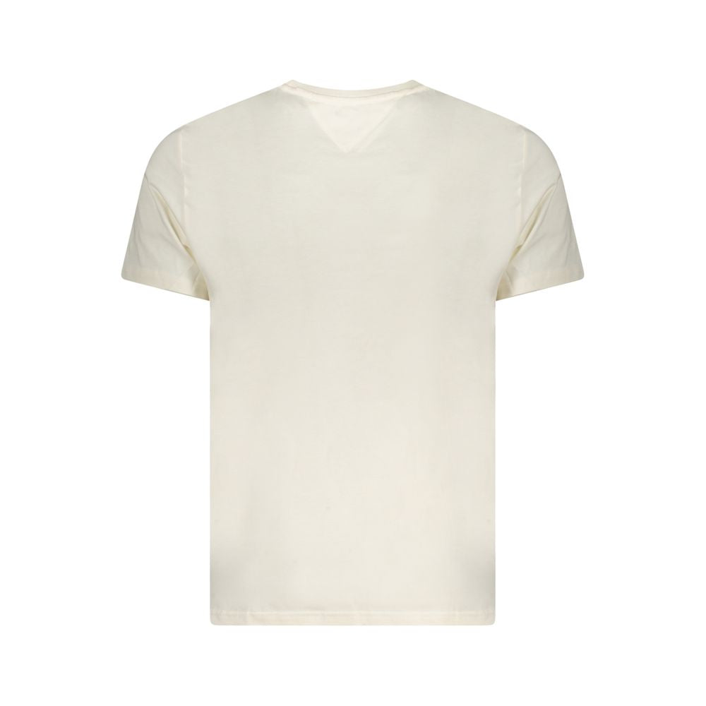 Tommy Hilfiger Beige Cotton Logo T-Shirt