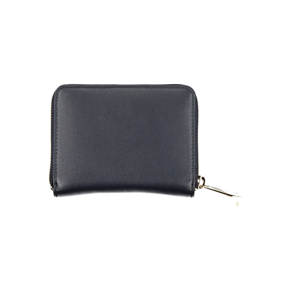 Tommy Hilfiger Blue Polyurethane Zip Wallet