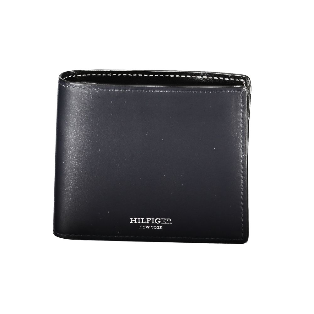 Tommy Hilfiger Blue Leather Bifold Wallet