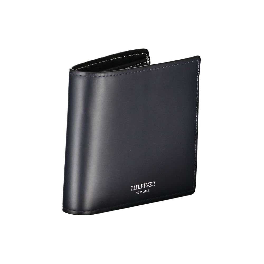 Tommy Hilfiger Blue Leather Bifold Wallet