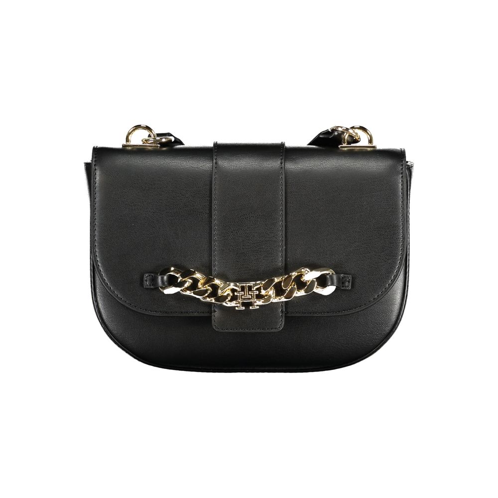 Tommy Hilfiger Black Polyurethane Shoulder Bag