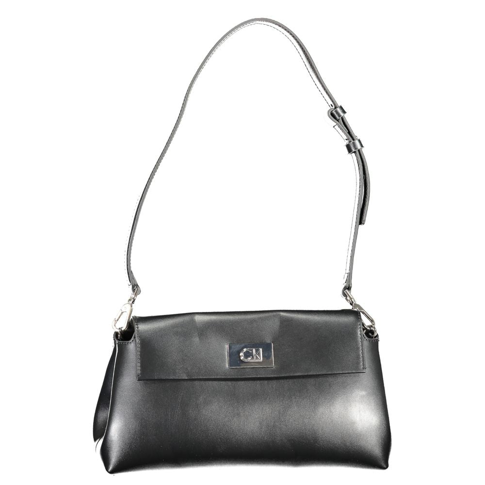 Calvin Klein Black Polyurethane Shoulder Bag