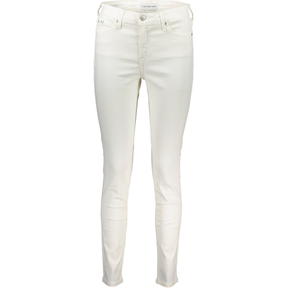 Calvin Klein White Cotton Jeans