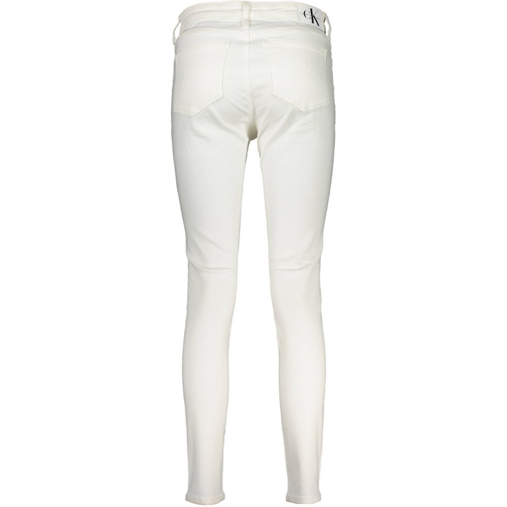 Calvin Klein White Cotton Jeans