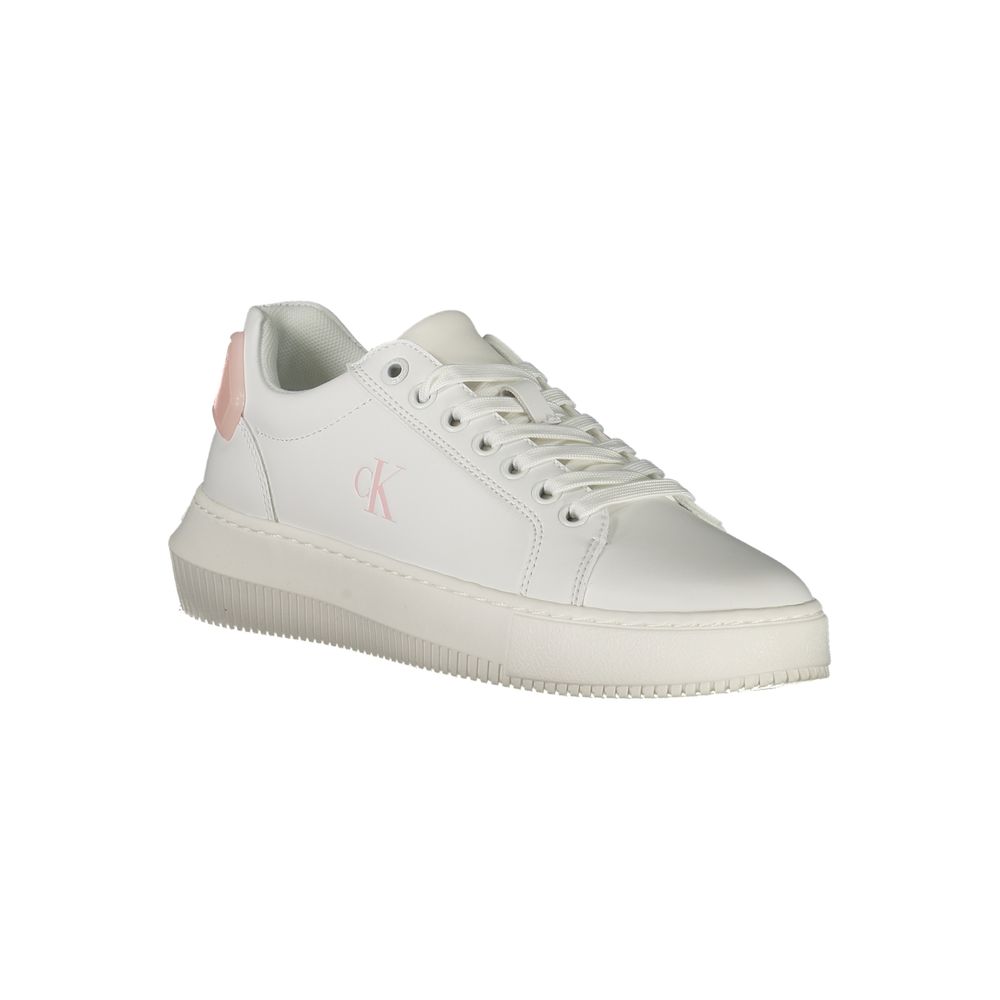 Calvin Klein White Polyurethane Sneakers