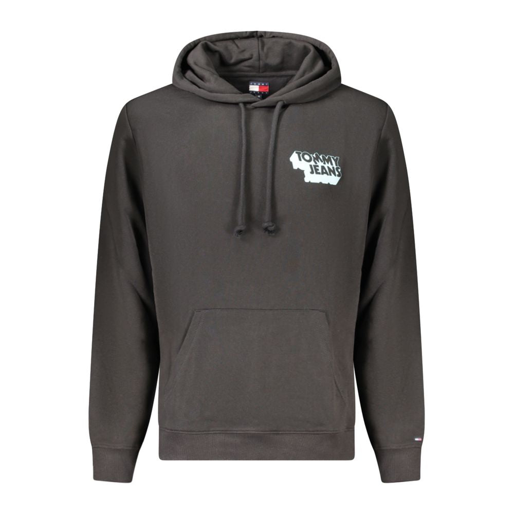 Tommy Hilfiger Black Cotton Hooded Sweatshirt