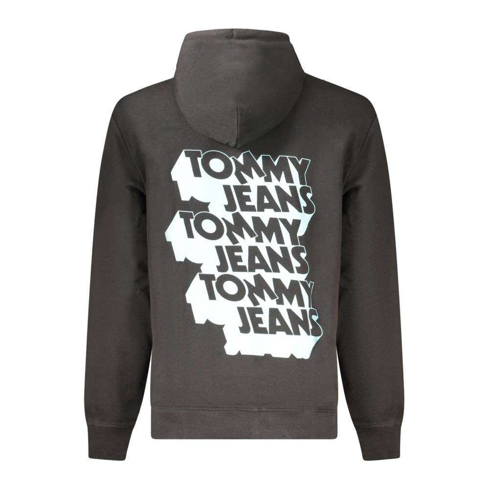 Tommy Hilfiger Black Cotton Hooded Sweatshirt