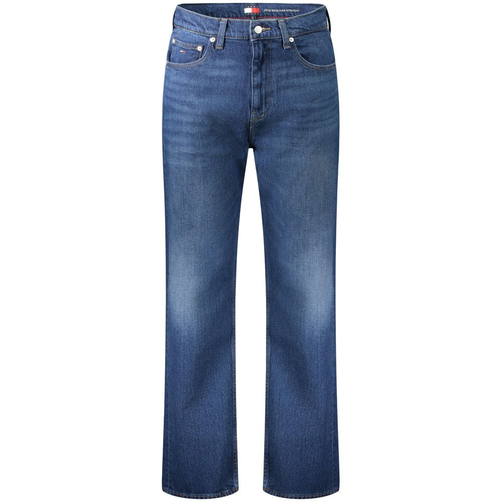 Tommy Hilfiger Blue Cotton Regular Straight Jeans