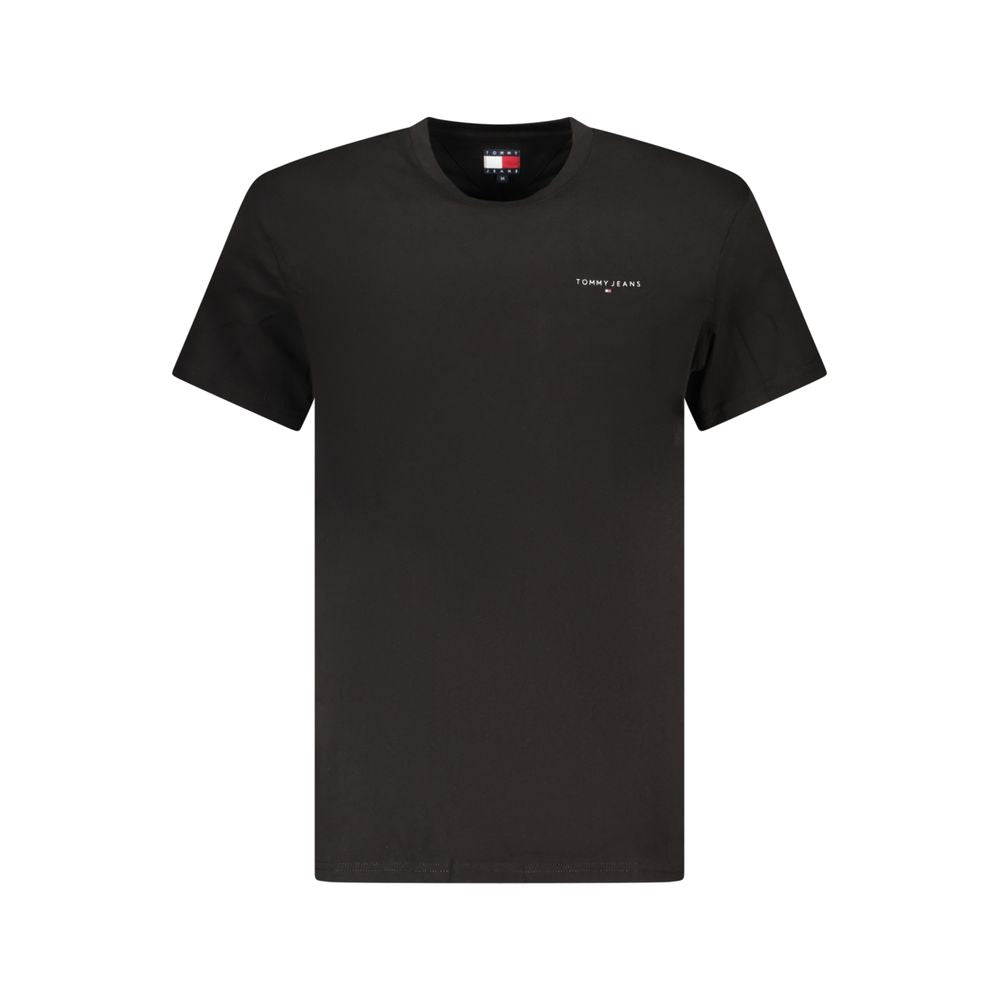 Tommy Hilfiger Black Cotton Logo T-Shirt