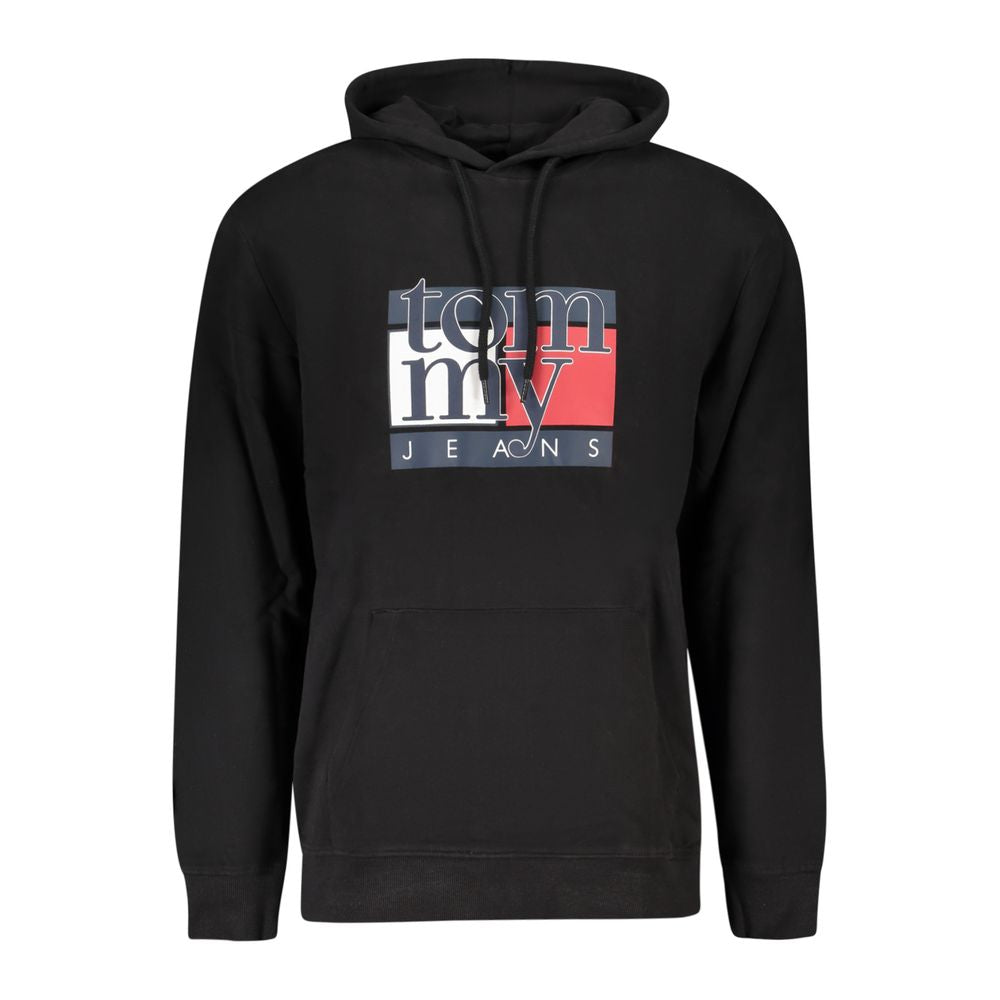 Tommy Hilfiger Black Cotton Hooded Sweatshirt