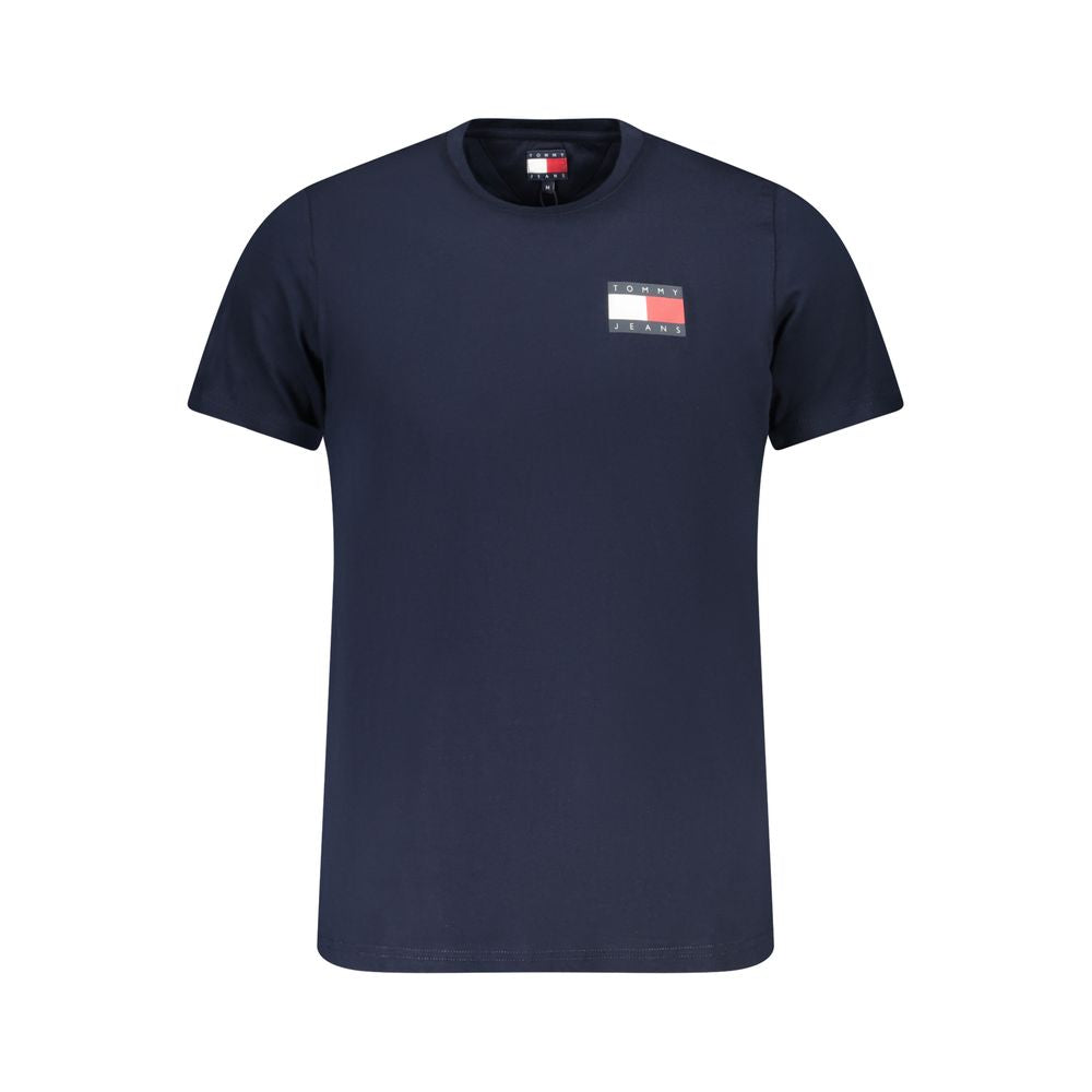Tommy Hilfiger Blue Cotton Crew-Neck T-Shirt