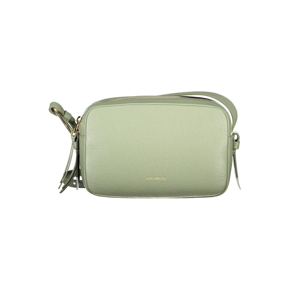 Coccinelle Green Leather Malory Shoulder Bag