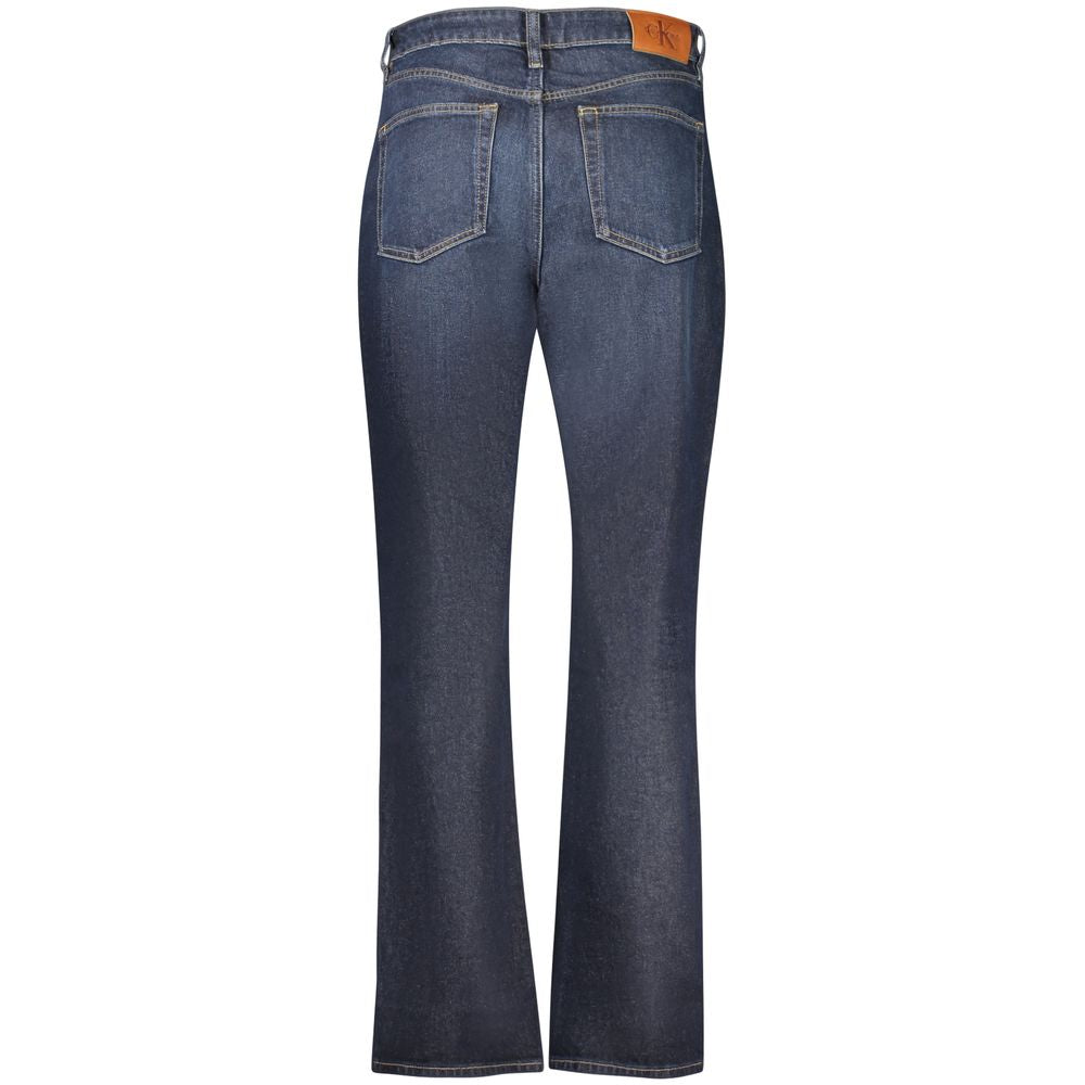 Calvin Klein Blue Cotton High-Rise Jeans