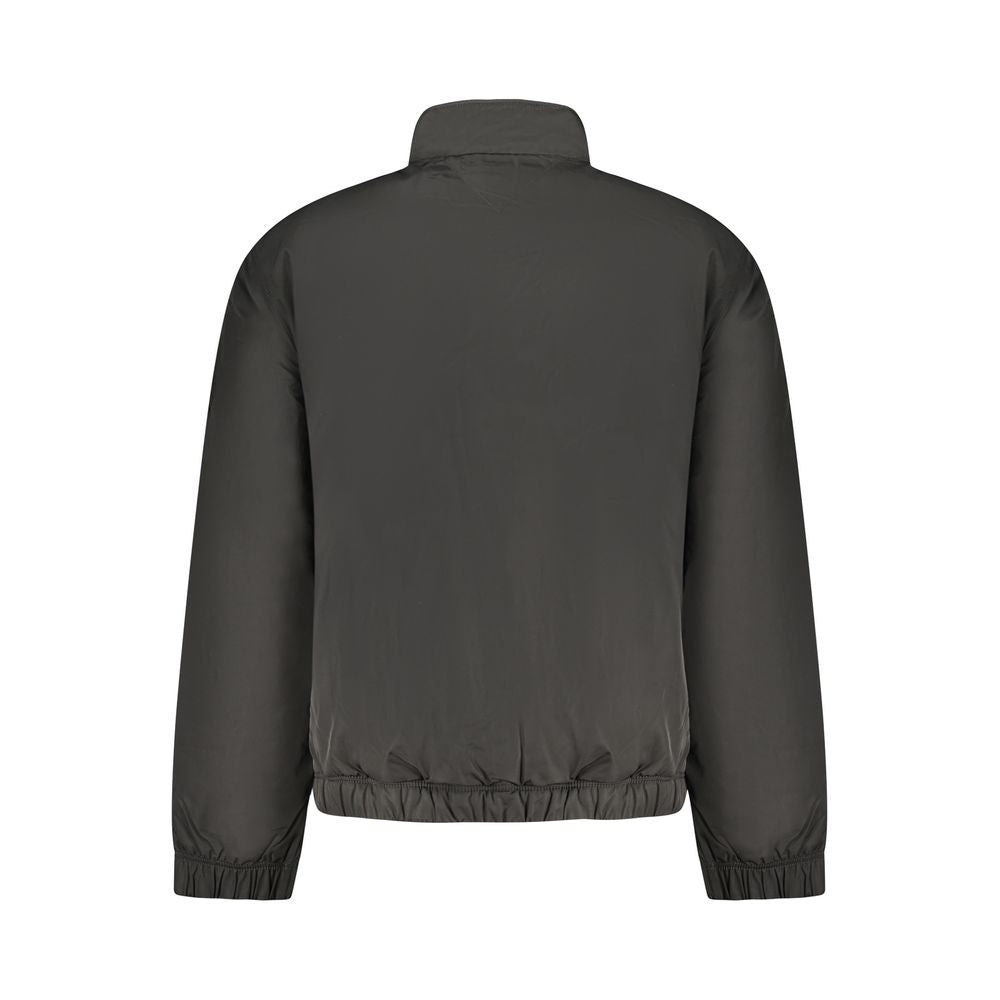 Tommy Hilfiger Black Recycled Polyester Zip Bomber Jacket