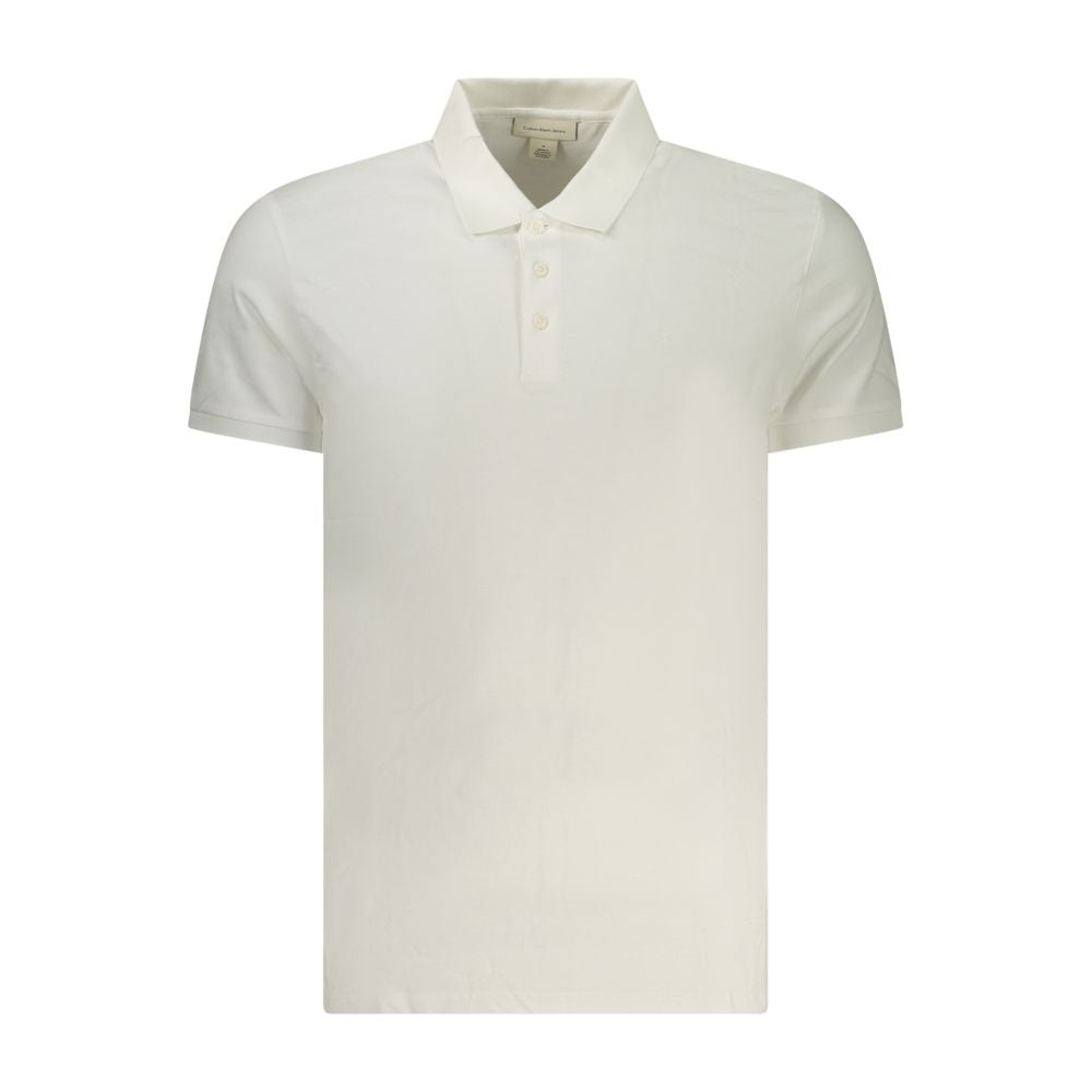 Calvin Klein White Cotton Polo