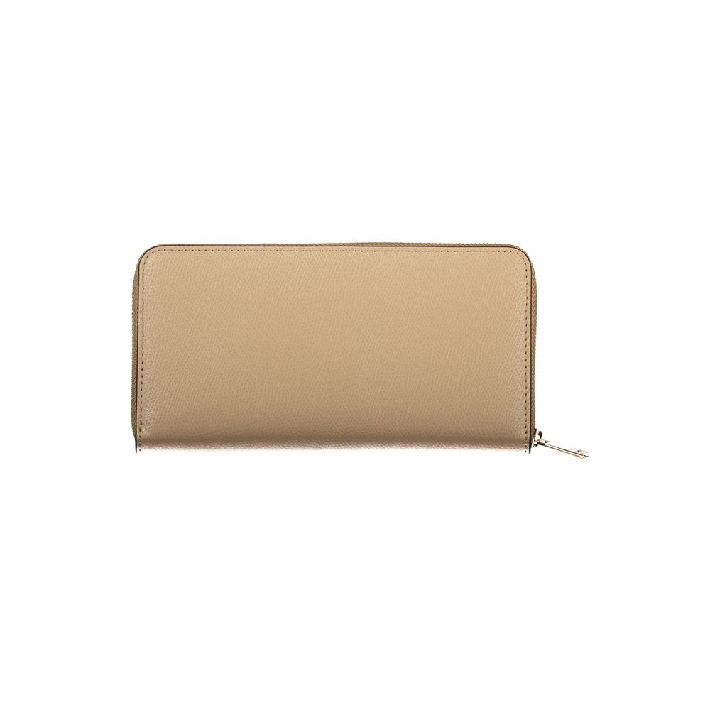 Furla Beige Leather Camelia Zip-Around Wallet