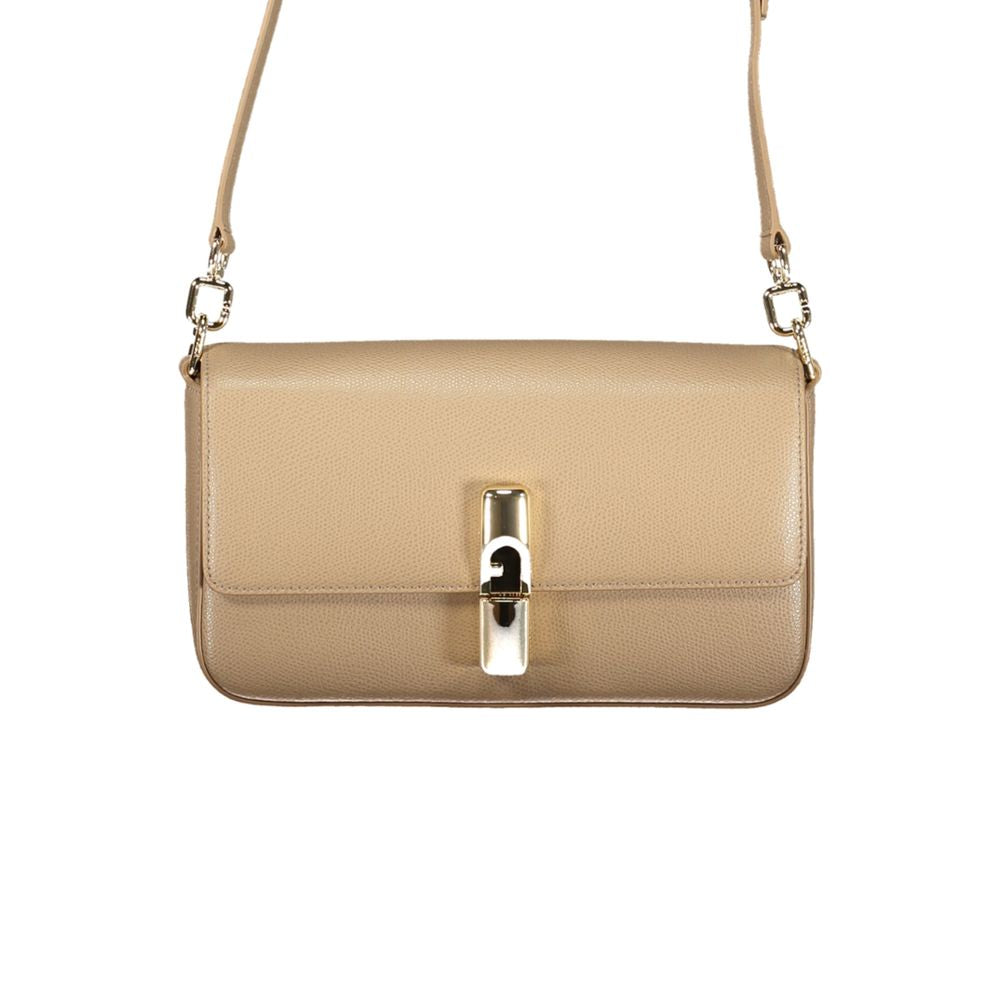 Furla Beige Leather Shoulder Bag
