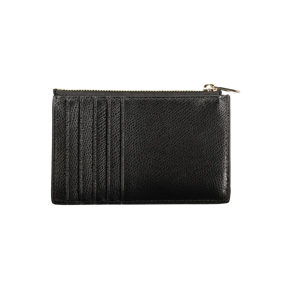 Furla Black Leather Camelia Zipped Card Wallet