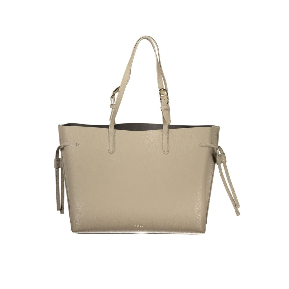 Furla Ava Beige Leather Handbag