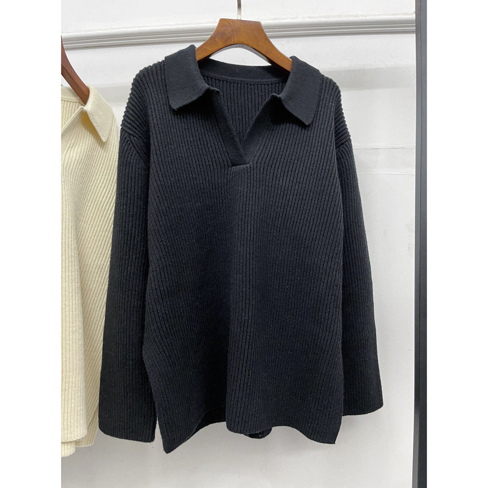 Loose All-match Long-sleeved Knitted Top Signvm Project