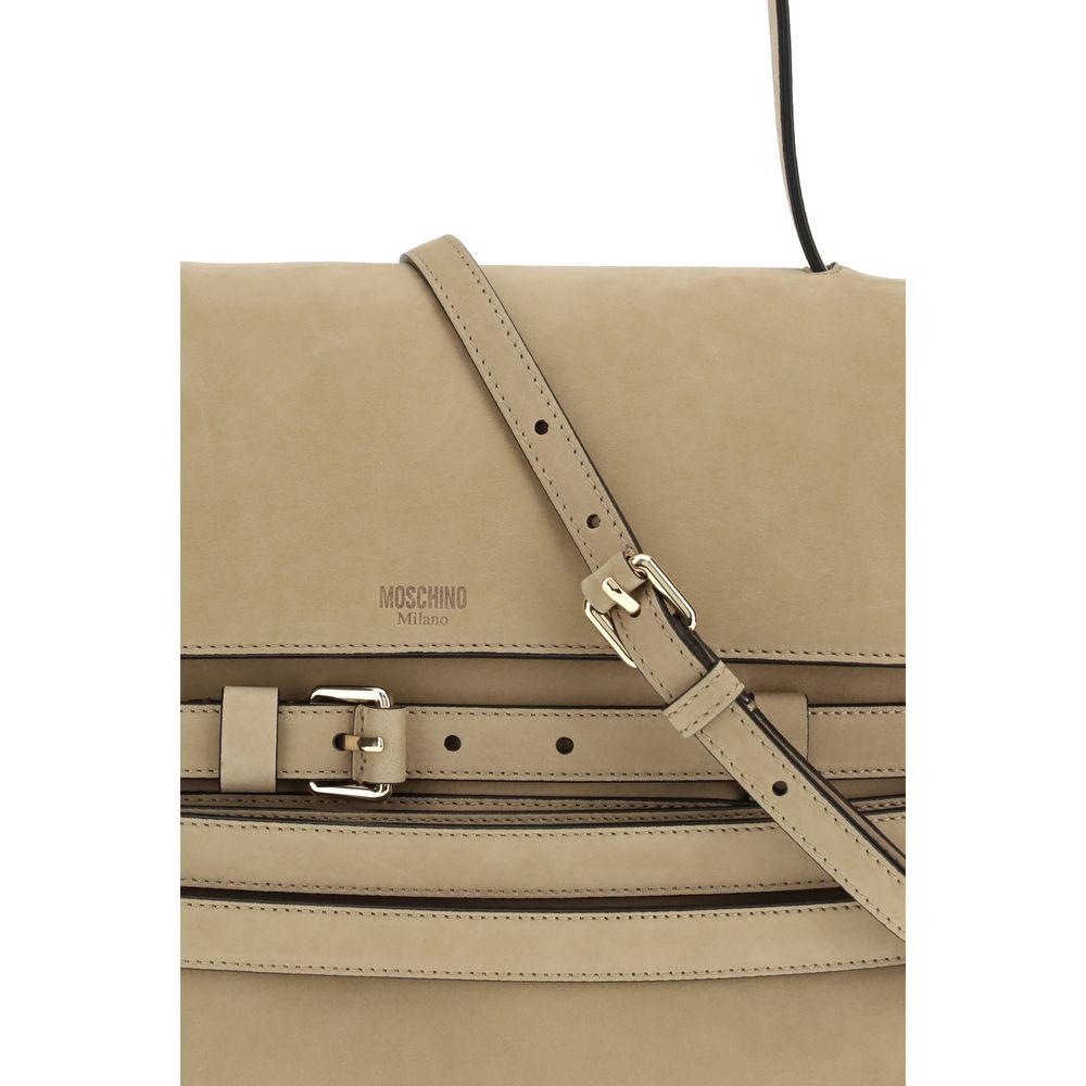 Moschino Beige Calf Leather Handbag