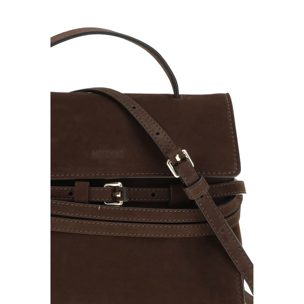 Moschino Brown Calf Leather Handbag