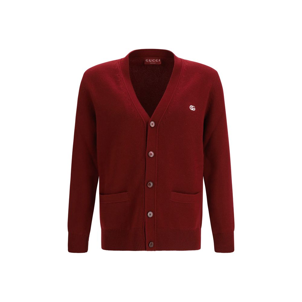 Gucci Bordeaux Wool-Cashmere Cardigan
