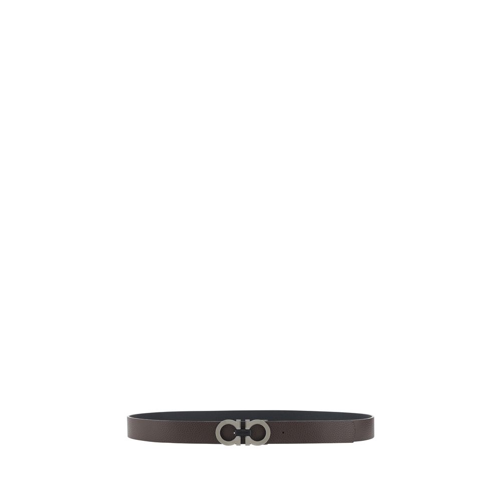 Ferragamo Black Calf Leather Regular Belt