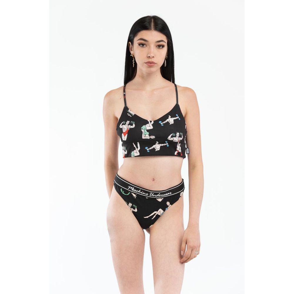 Moschino Black Polyester Tank Top