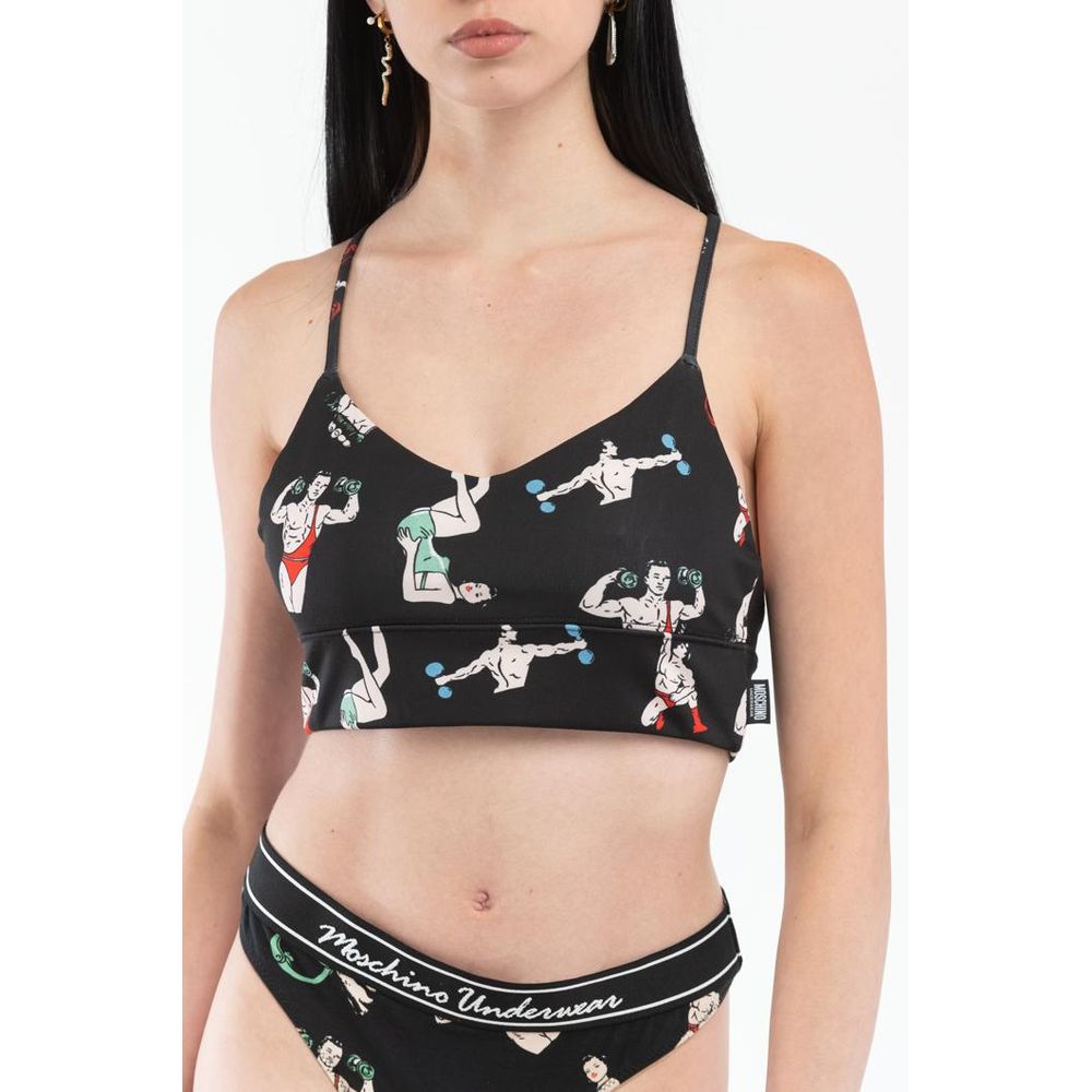 Moschino Black Polyester Tank Top