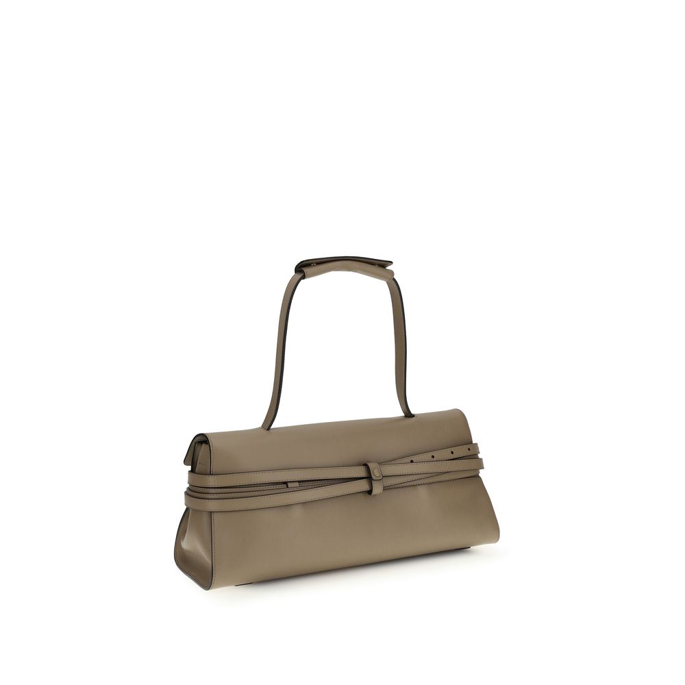 Moschino Beige Calf Leather Shoulder Bag