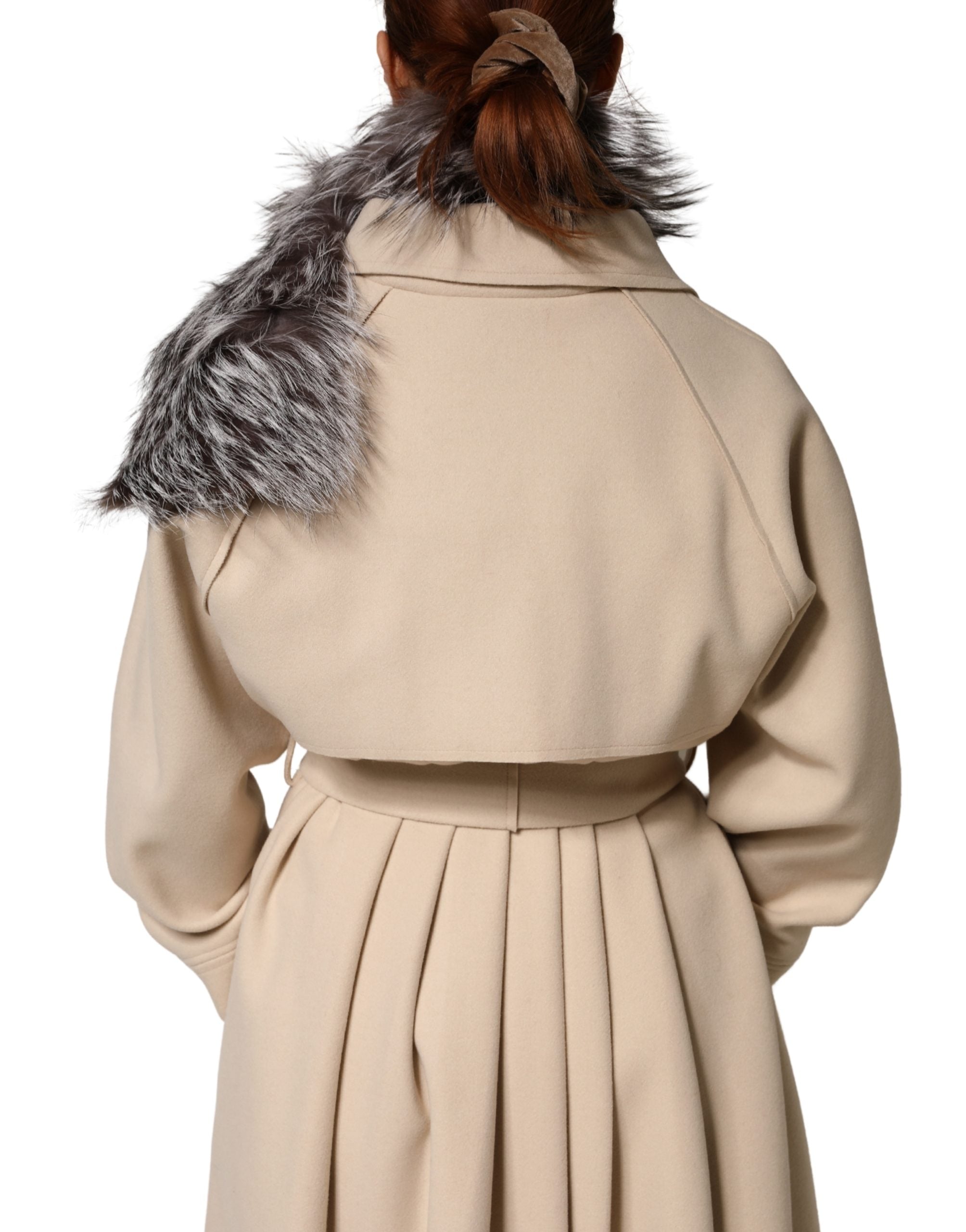 Dolce & Gabbana Grey Silver Fox Fur Scarf