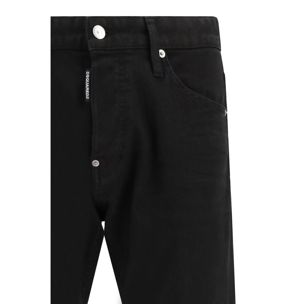Dsquared2 Black Cotton Slim Fit Jeans