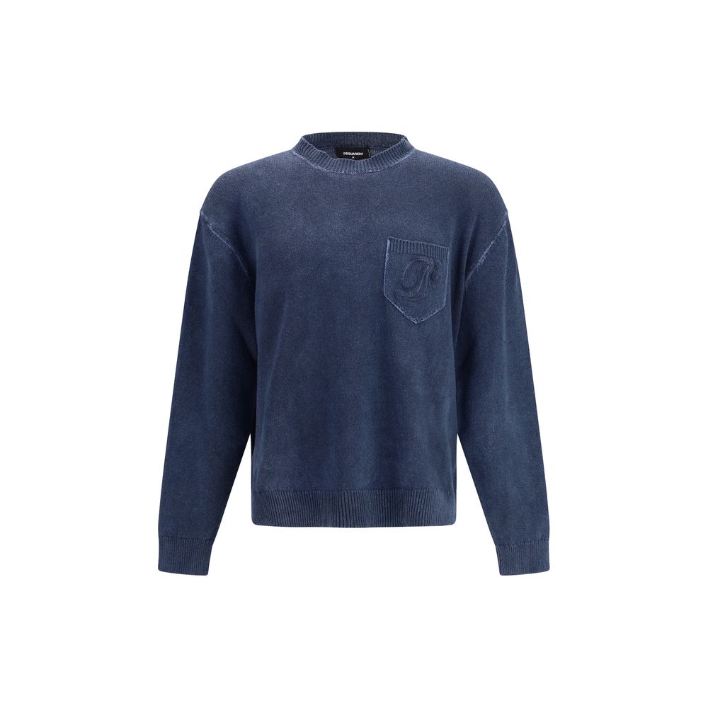 Dsquared2 Blue Polyester Sweatshirt