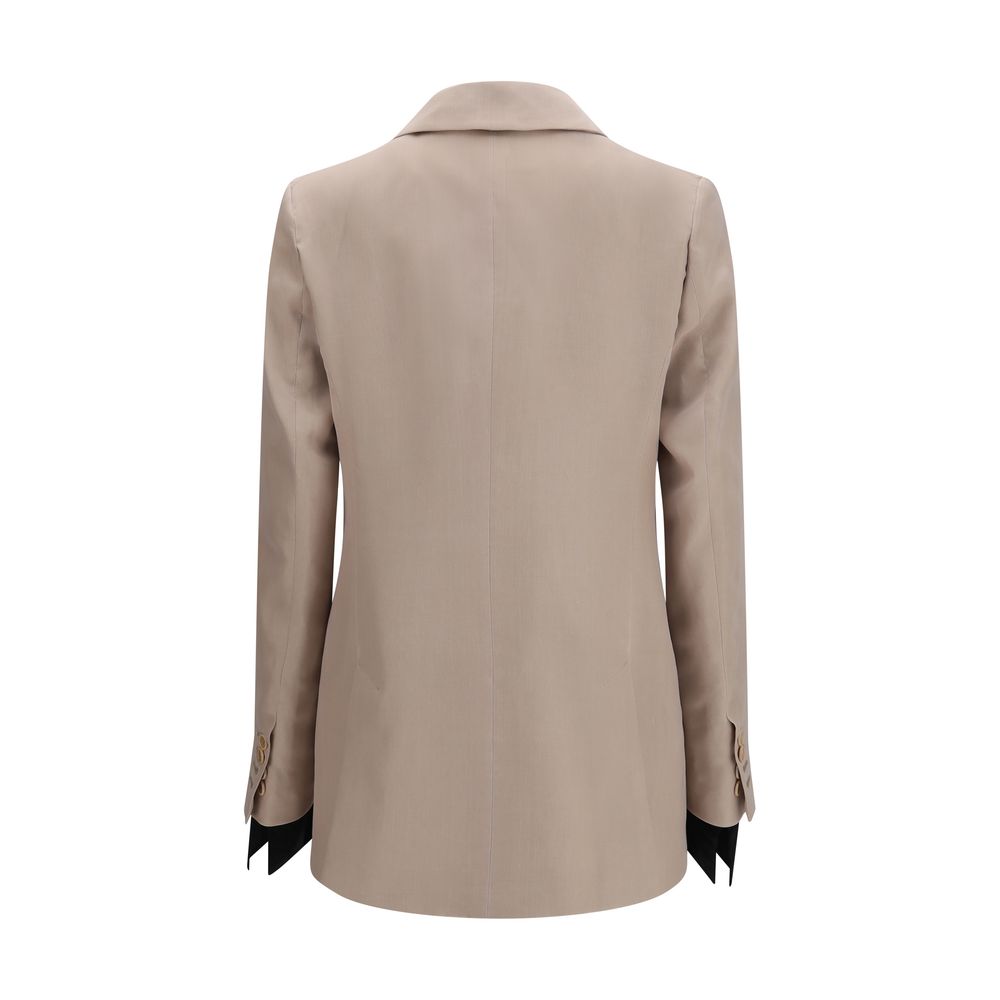 Beige Silk Blazer
