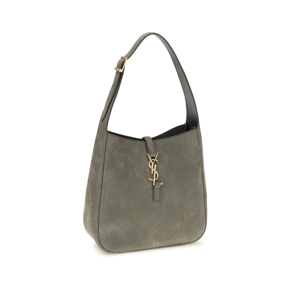 Saint Laurent Grey Nubuck Shoulder Bag