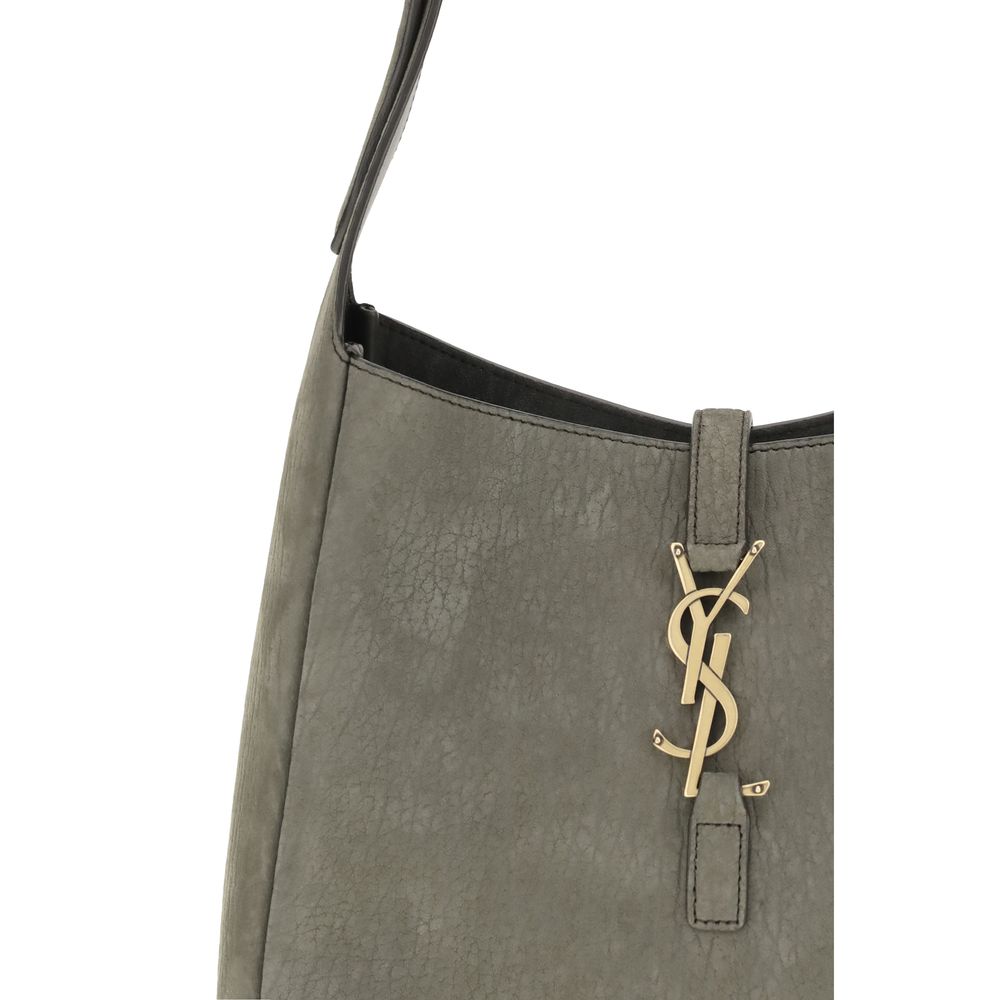 Saint Laurent Grey Nubuck Shoulder Bag