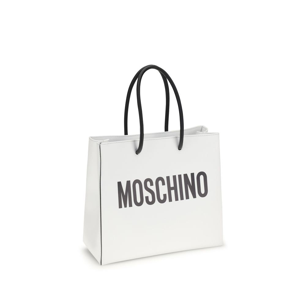 Moschino White Calf Leather Handbag
