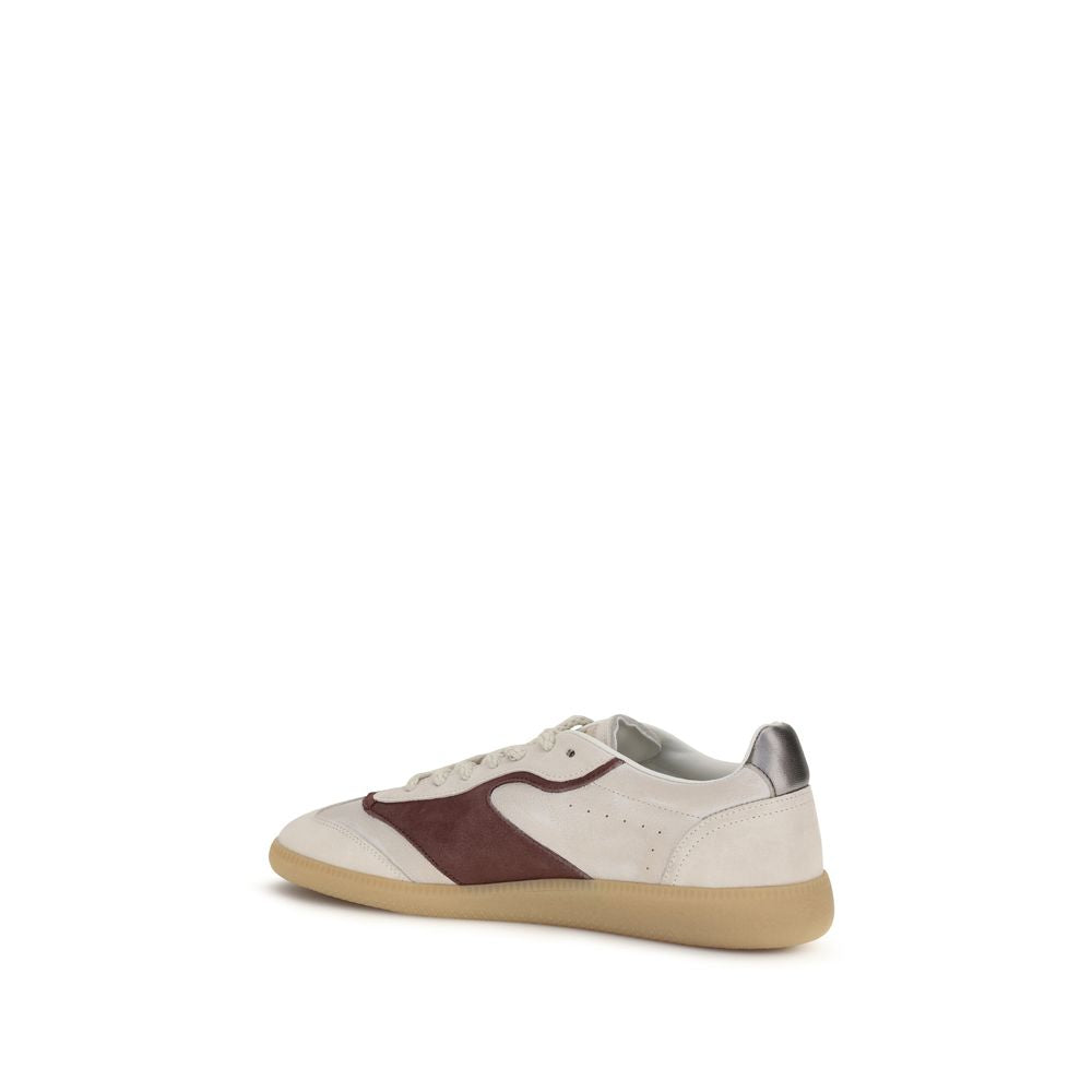 Dsquared2 Beige Calf Leather Low Top Sneakers