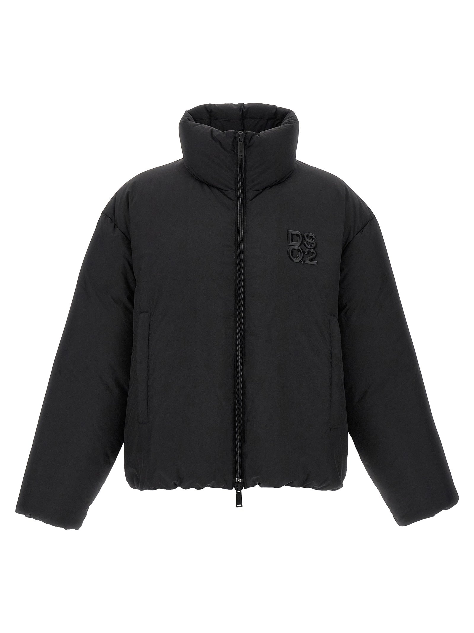 Dsquared2 Black Polyester Full-Length Jacket
