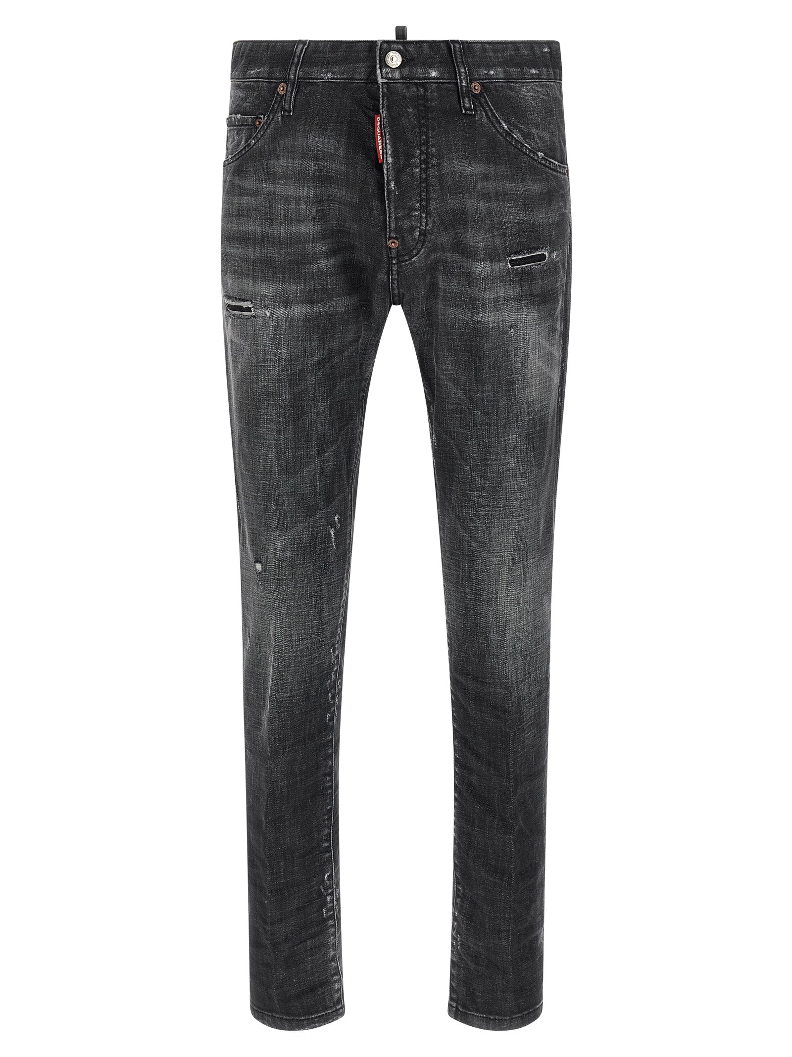 Dsquared2 Black Cotton Denim Jeans