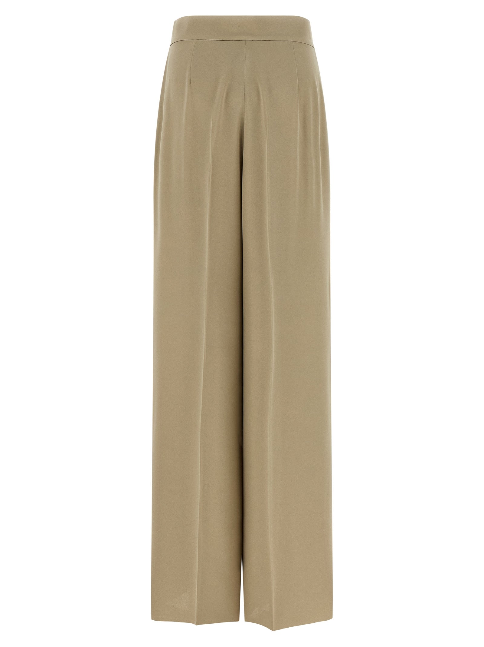 Beige Silk Dress Pants