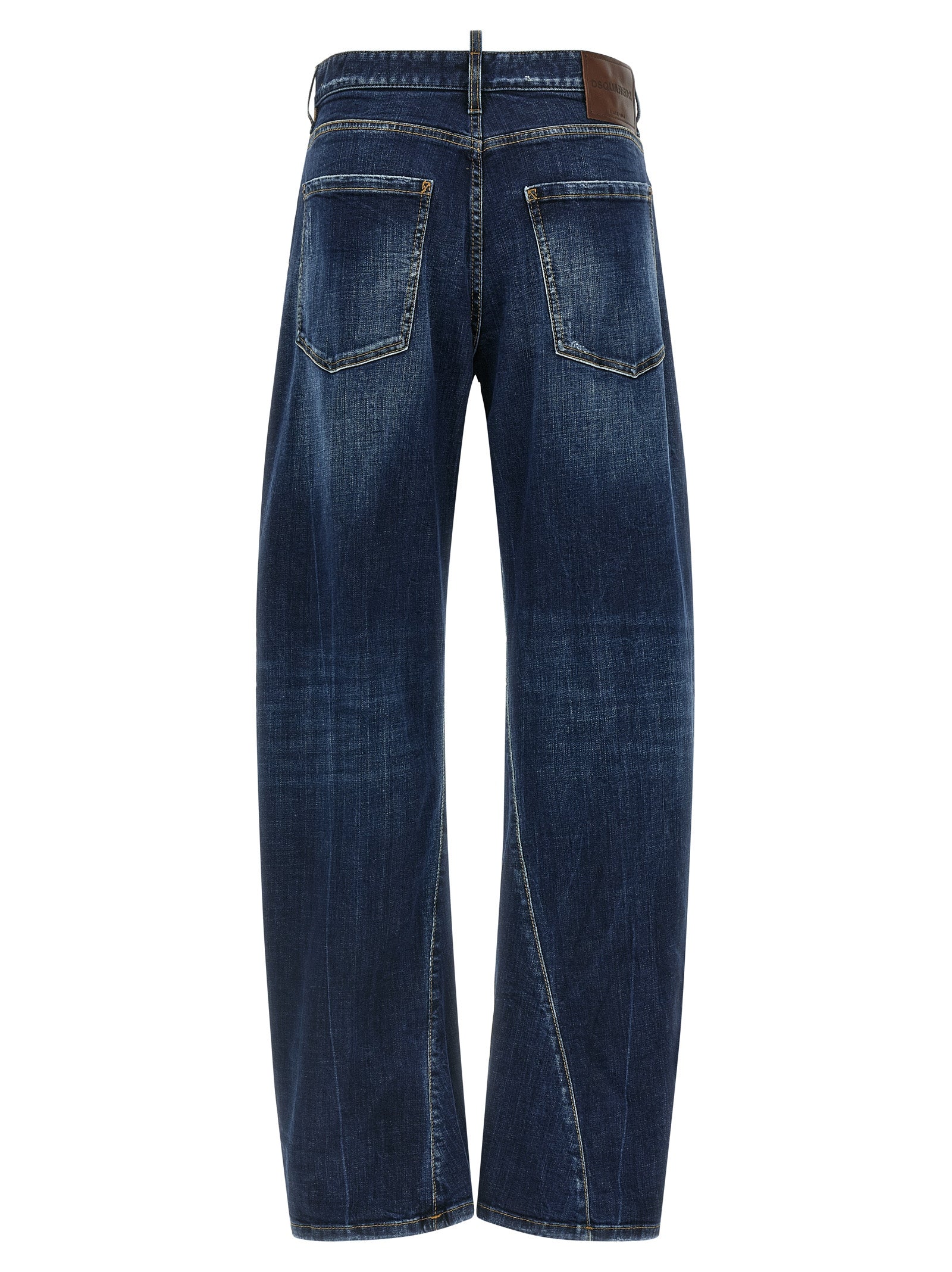 Dsquared2 Blue Cotton Relaxed Fit Jeans