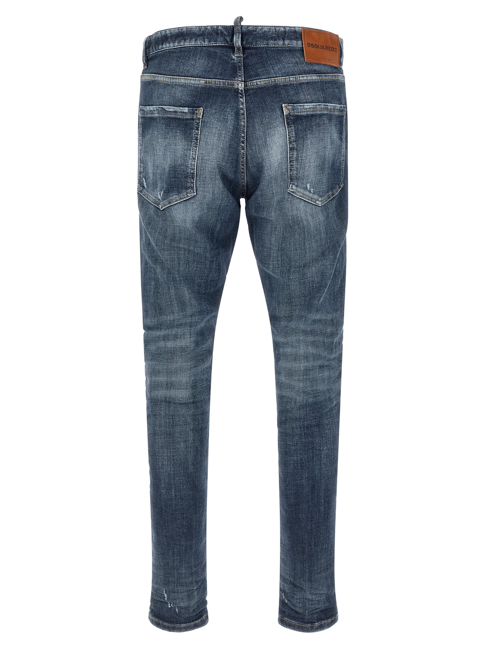 Dsquared2 Blue Cotton Slim Fit Jeans
