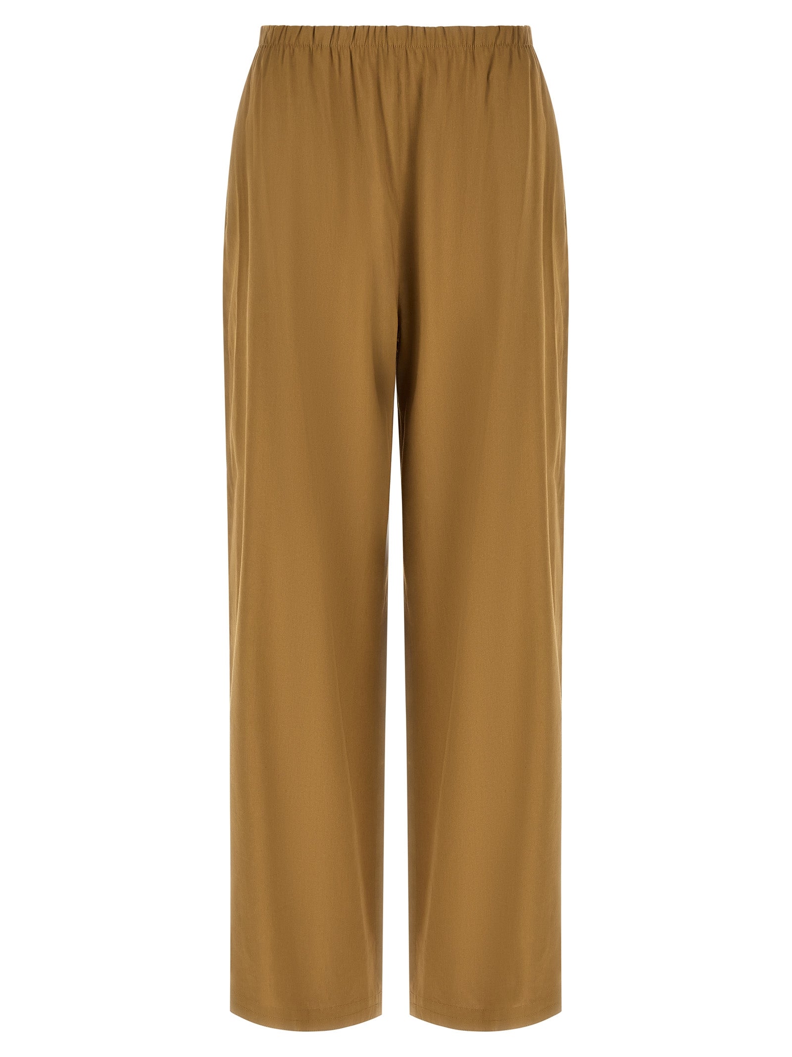 Beige Linen Casual Pants